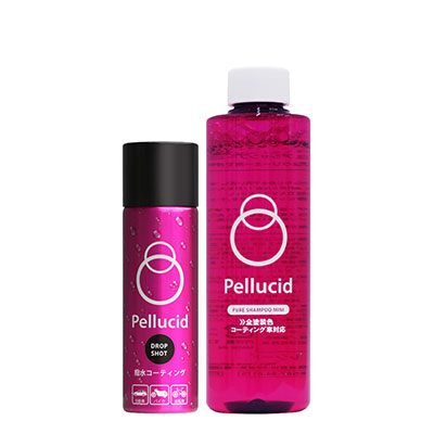 撥水ガラスコーティング剤+洗車シャンプーミニボトルセット